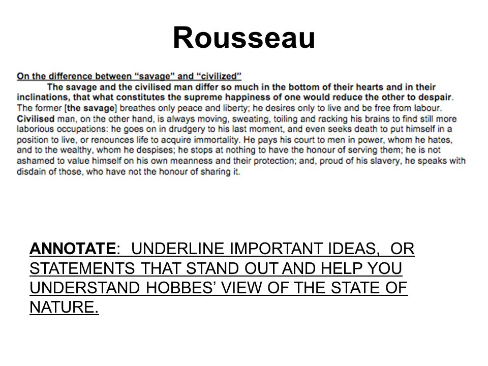 Rousseau thesis statements